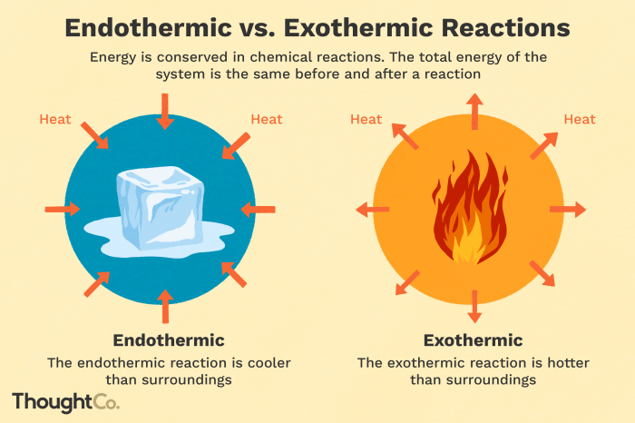 Classify each process as an endothermic or exothermic process