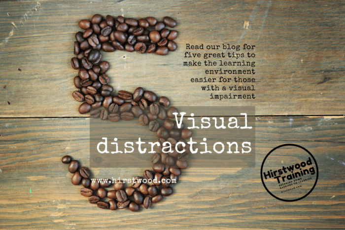 The three category types of distractions include visual physical and