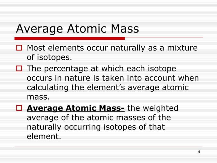 Isotopes and average atomic mass worksheet answers