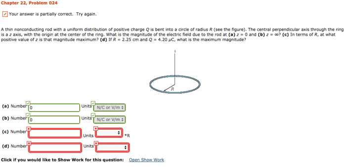 A thin nonconducting rod with a uniform distribution